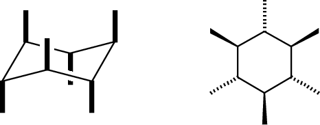 Axial cyclohexane bonds